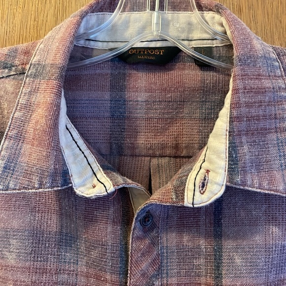 OutPost Maker Sz L Flannel Boyfriend Shirt - Picture 4 of 9